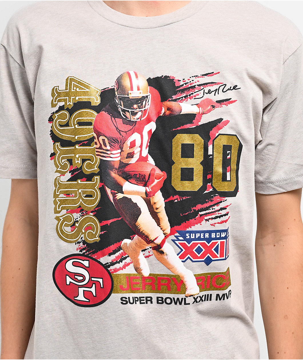 Mitchell & Ness San Francisco 49ers Jerry Rice White T-Shirt