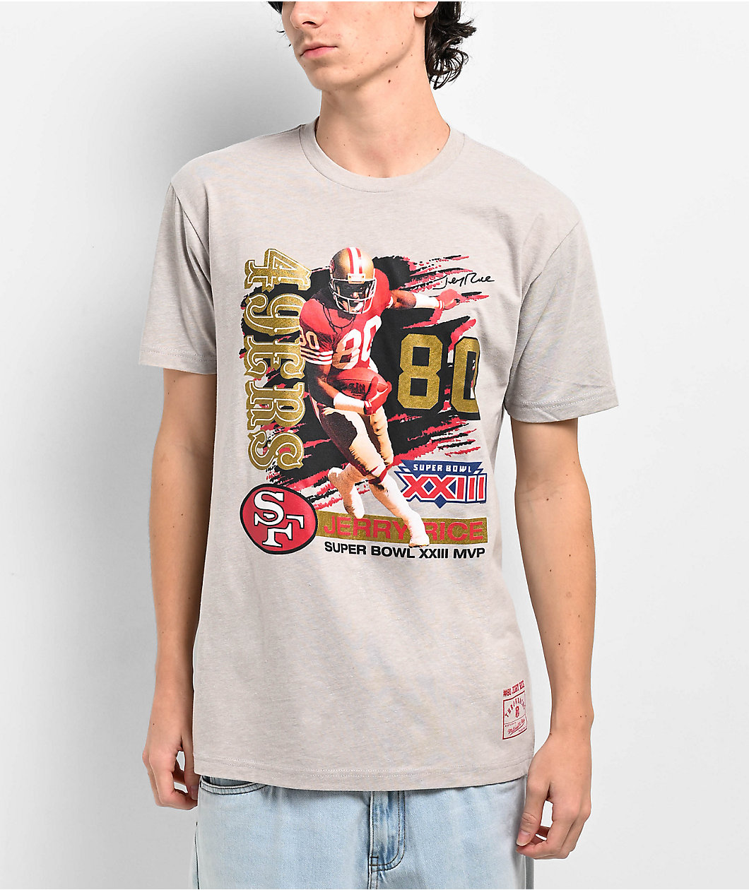 Mitchell & Ness San Francisco 49ers Jerry Rice White T-Shirt