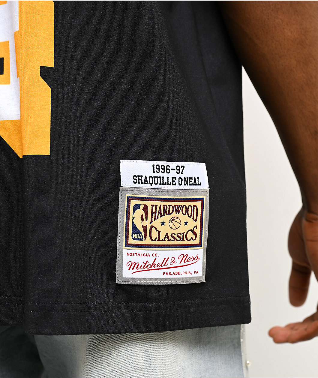 Mitchell & Ness Shaq Los Angeles Lakers Best In Class Black & White T-Shirt