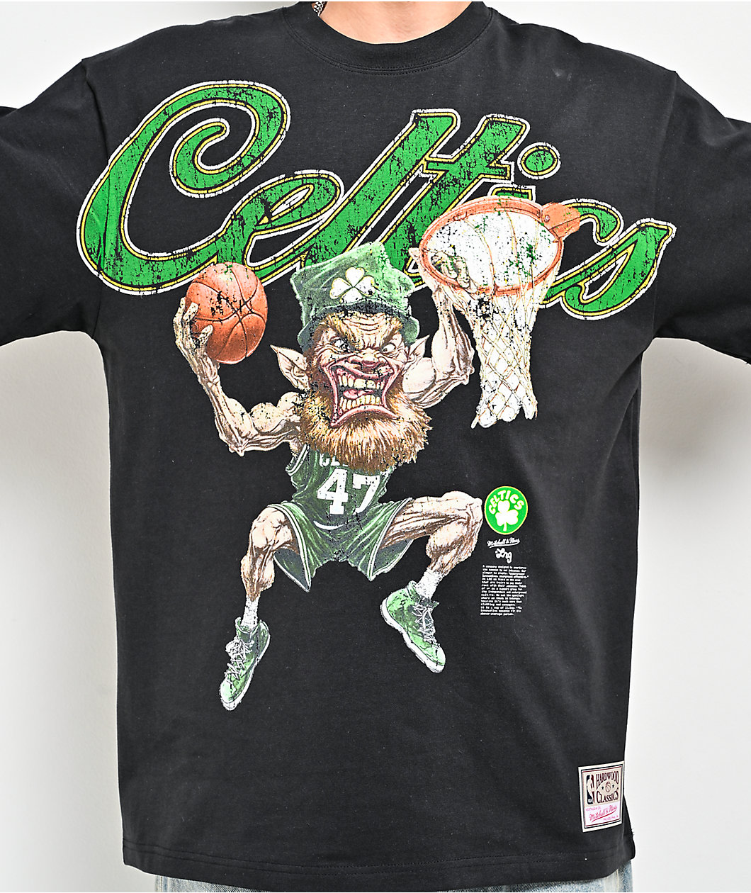 Mitchell & Ness x LRG Celtics Wild Art Black T-Shirt
