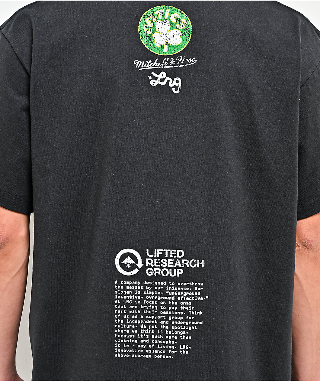 Mitchell & Ness x LRG Celtics Wild Art Black T-Shirt