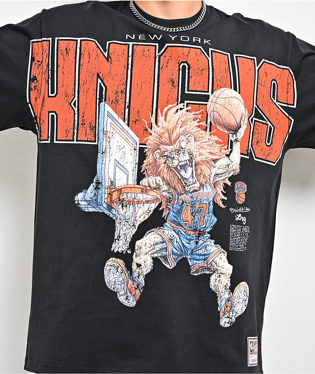 Mitchell & Ness x LRG NY Knicks Wild Art Black T-Shirt
