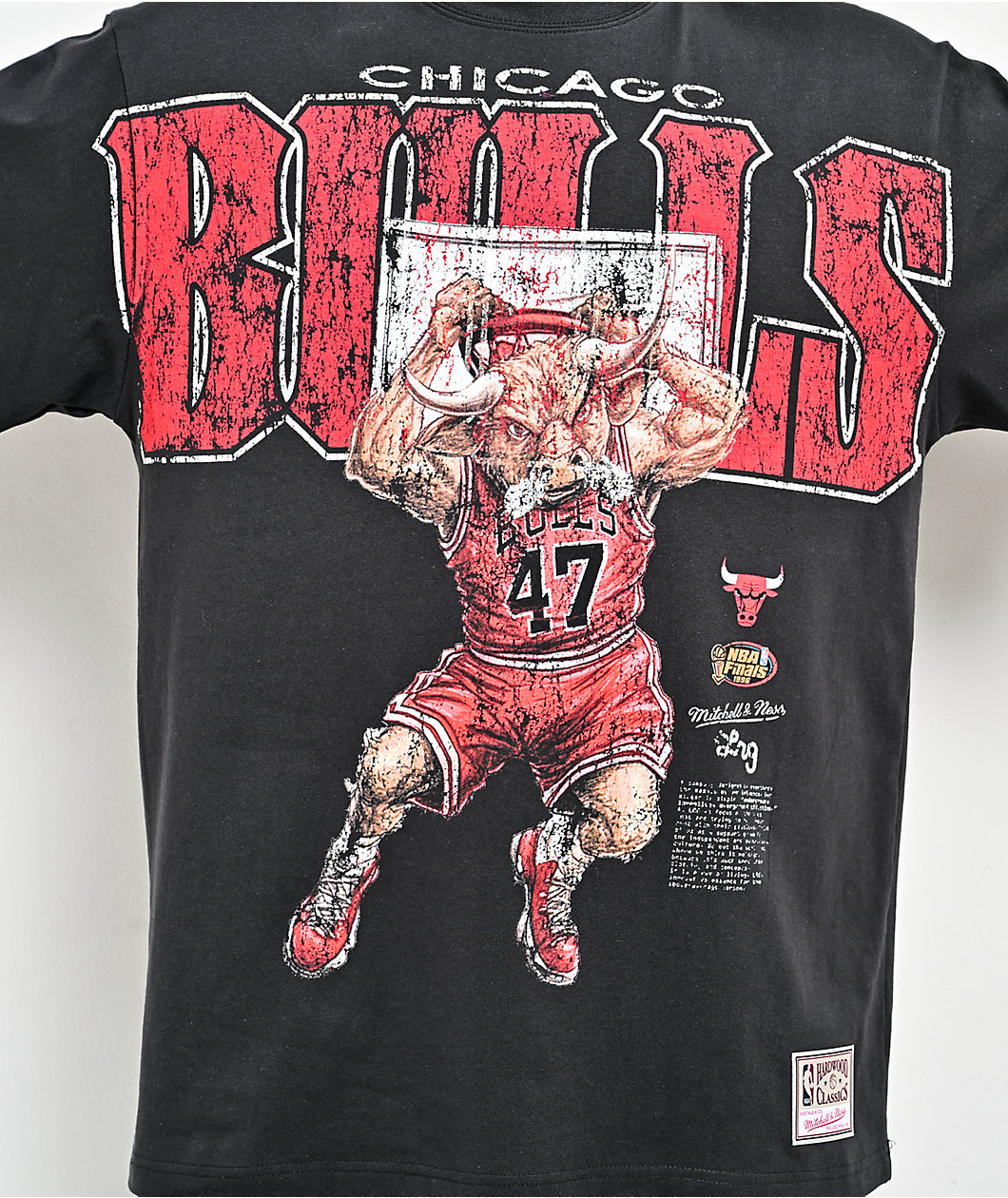 Mitchell & Ness x LRG Wild Art Bulls Black T-Shirt