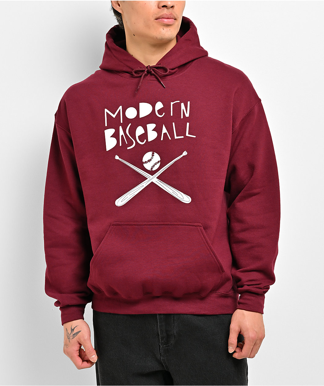 Modern Baseball Bats Red Hoodie
