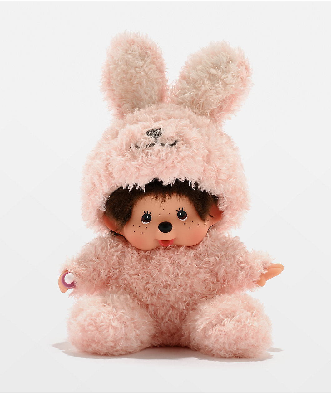 Monchhichi Sitting Fluffy Bunny Vinyl Plush Toy