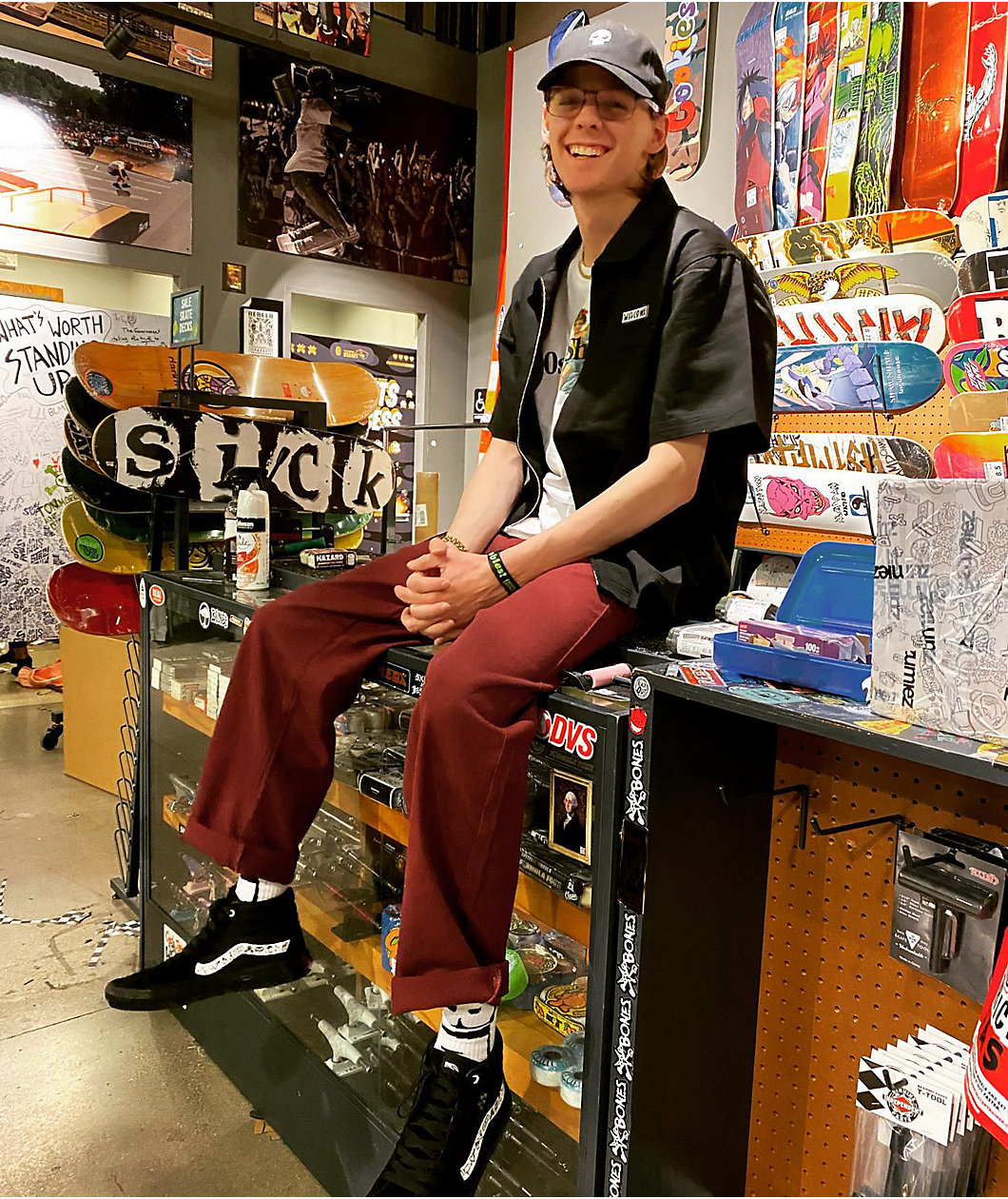 Monet Burgundy Skate Jeans