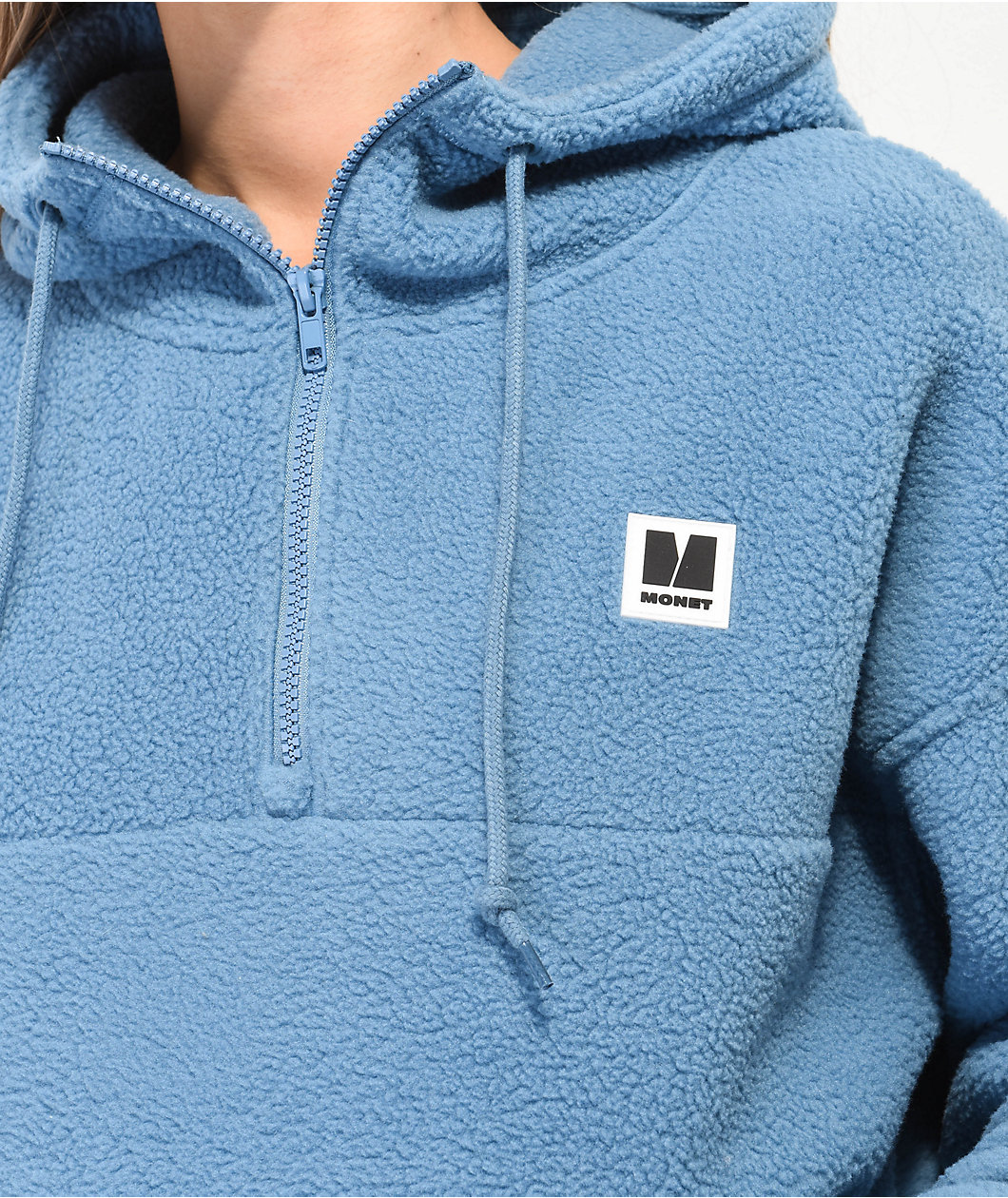 Monet Pozie Blue Tech Fleece Hoodie
