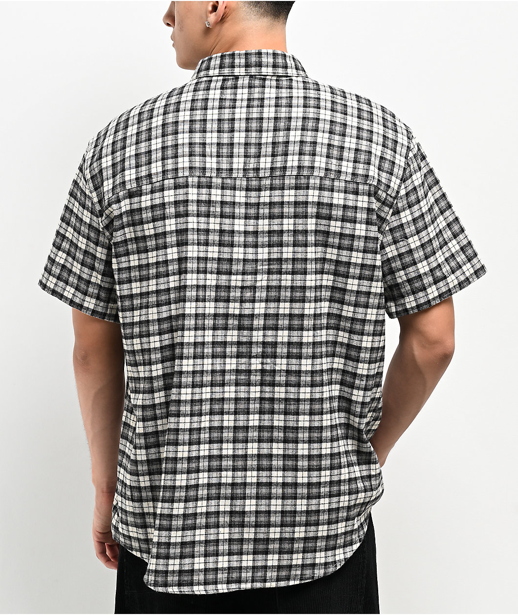 Monet Push It Tan Short Sleeve Flannel Shirt