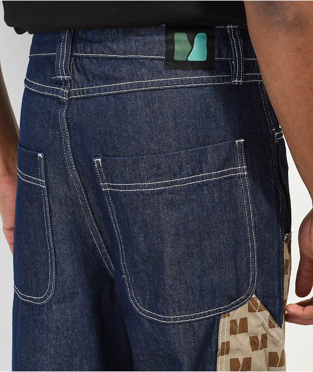 Monet Skateboards Double Knee Raw Denim Carpenter Pants