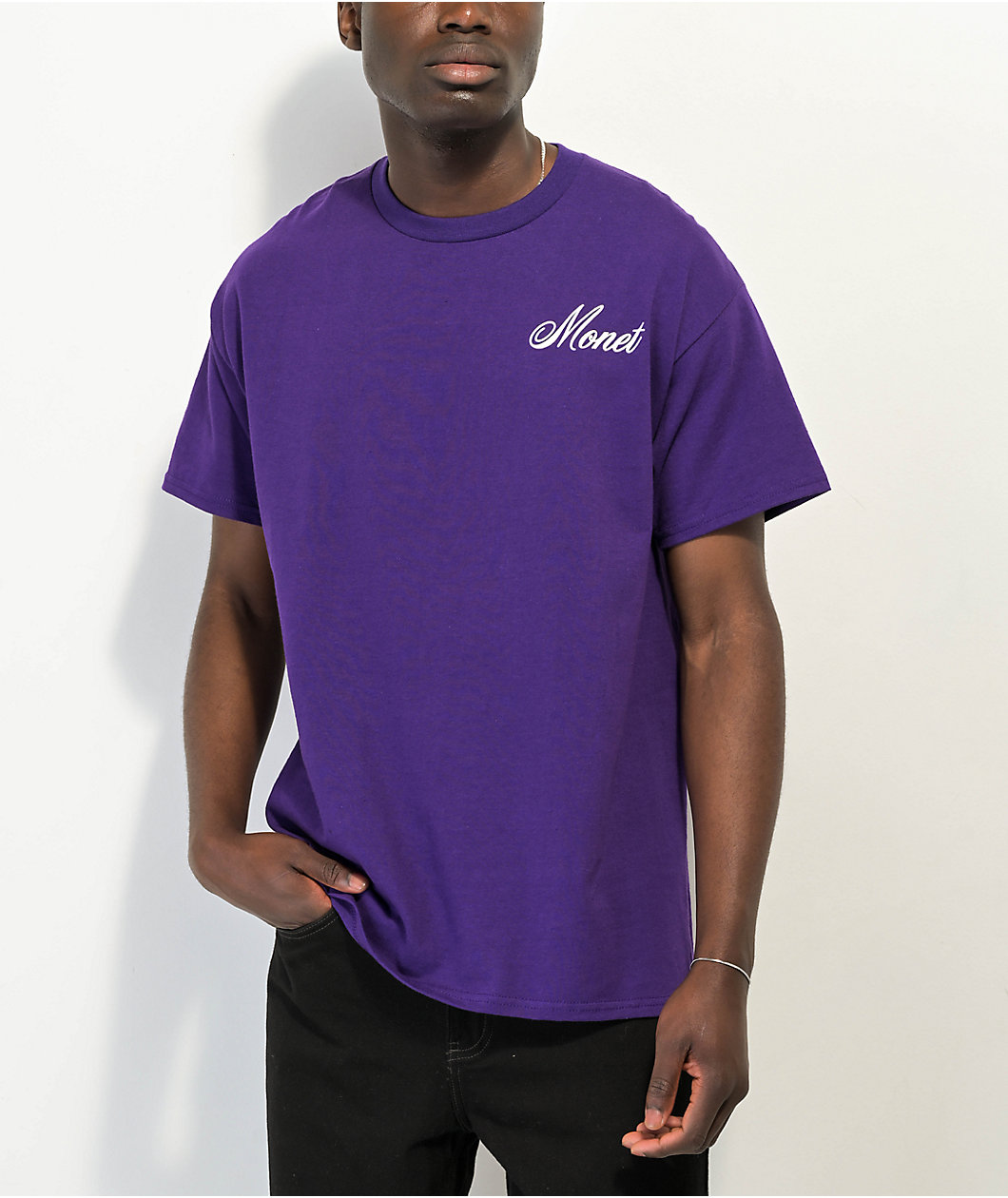 Monet Skateboards Spray Caps Purple T-Shirt