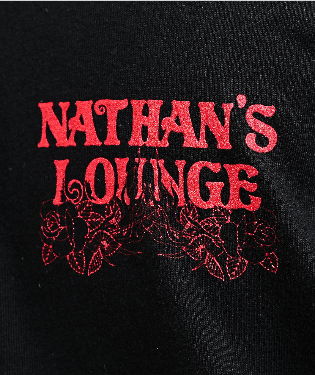 Nathans Lounge Rose Of Death Black T-Shirt