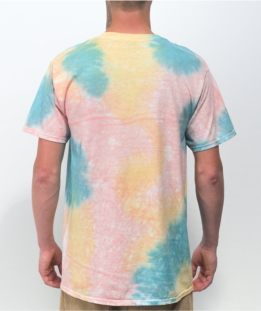 Neff x Minecraft Duel Pink, Yellow & Blue Tie Dye T-Shirt