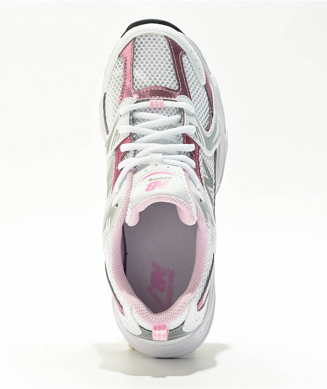 スニーカー [NEW BALANCE] Unique Platform Sneakers White Pink New Balance 530 sneakers in white with pink metallic details