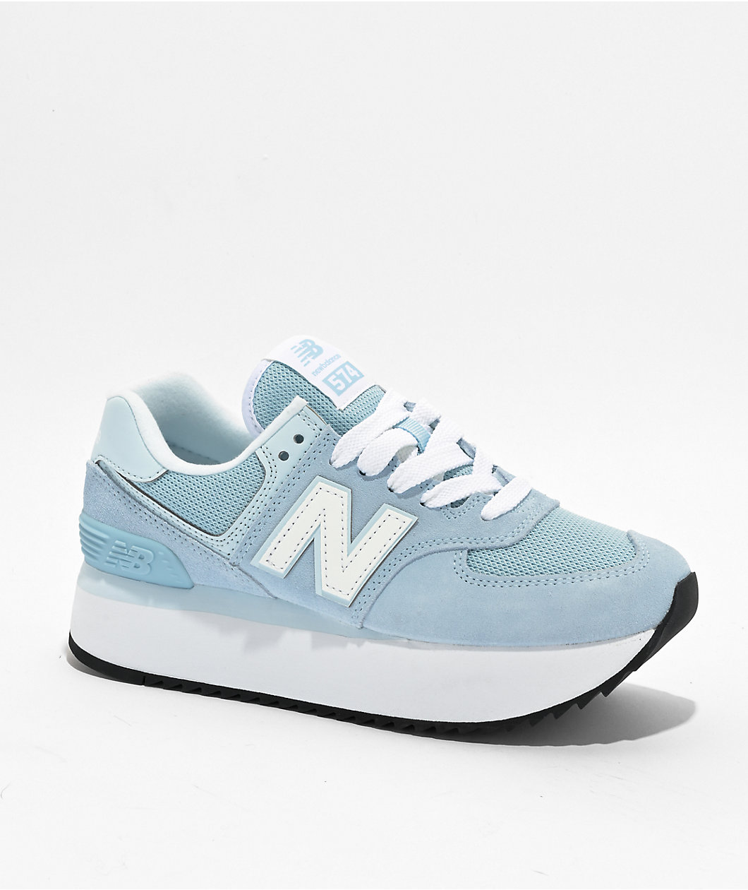 New Balance Lifestyle 574 Light Chrome Blue & White Shoes