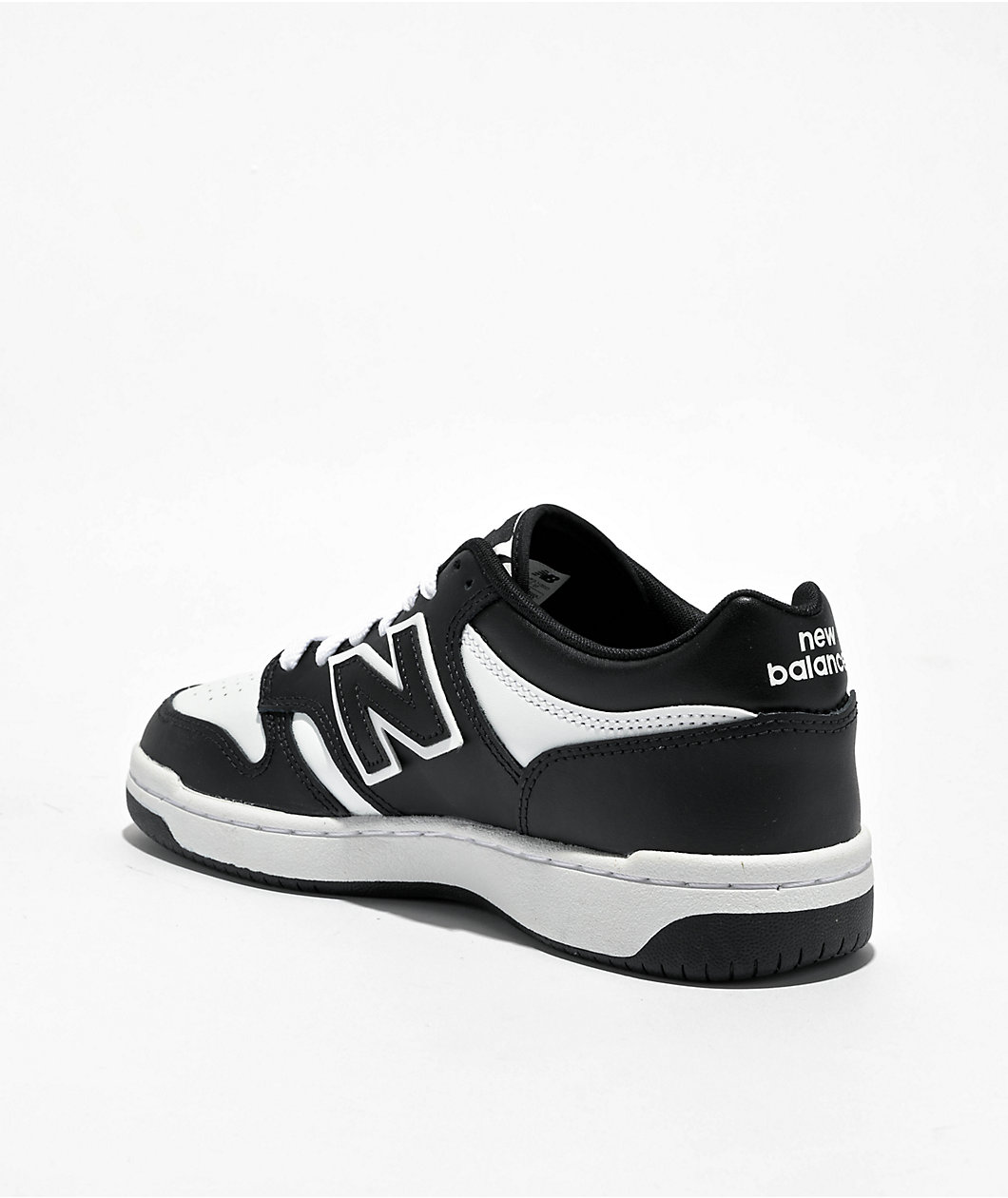 New Balance Lifestyle Kids 480 Black & White Skate Shoes