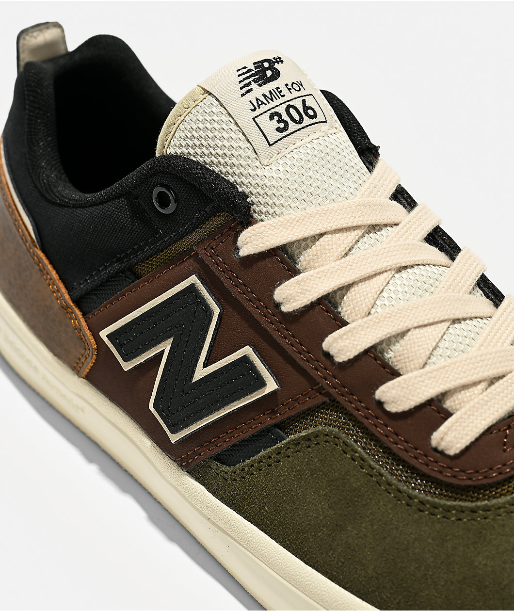 New Balance Numeric 306 Jamie Foy Olive & Brown Skate Shoes