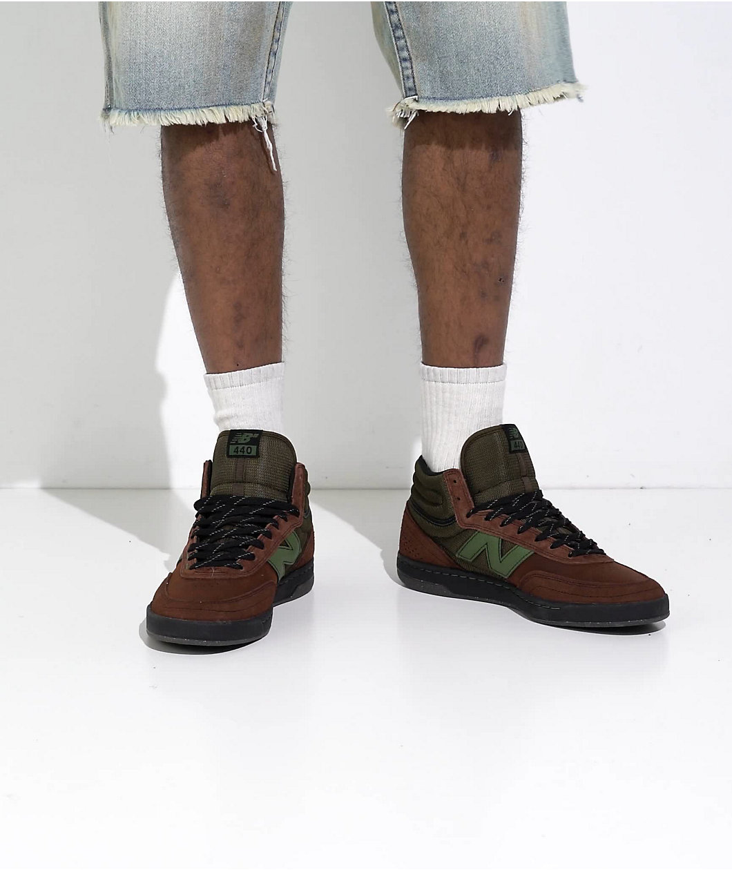 New Balance Numeric 440 V2 High Rich Oak & Black Skate Shoes