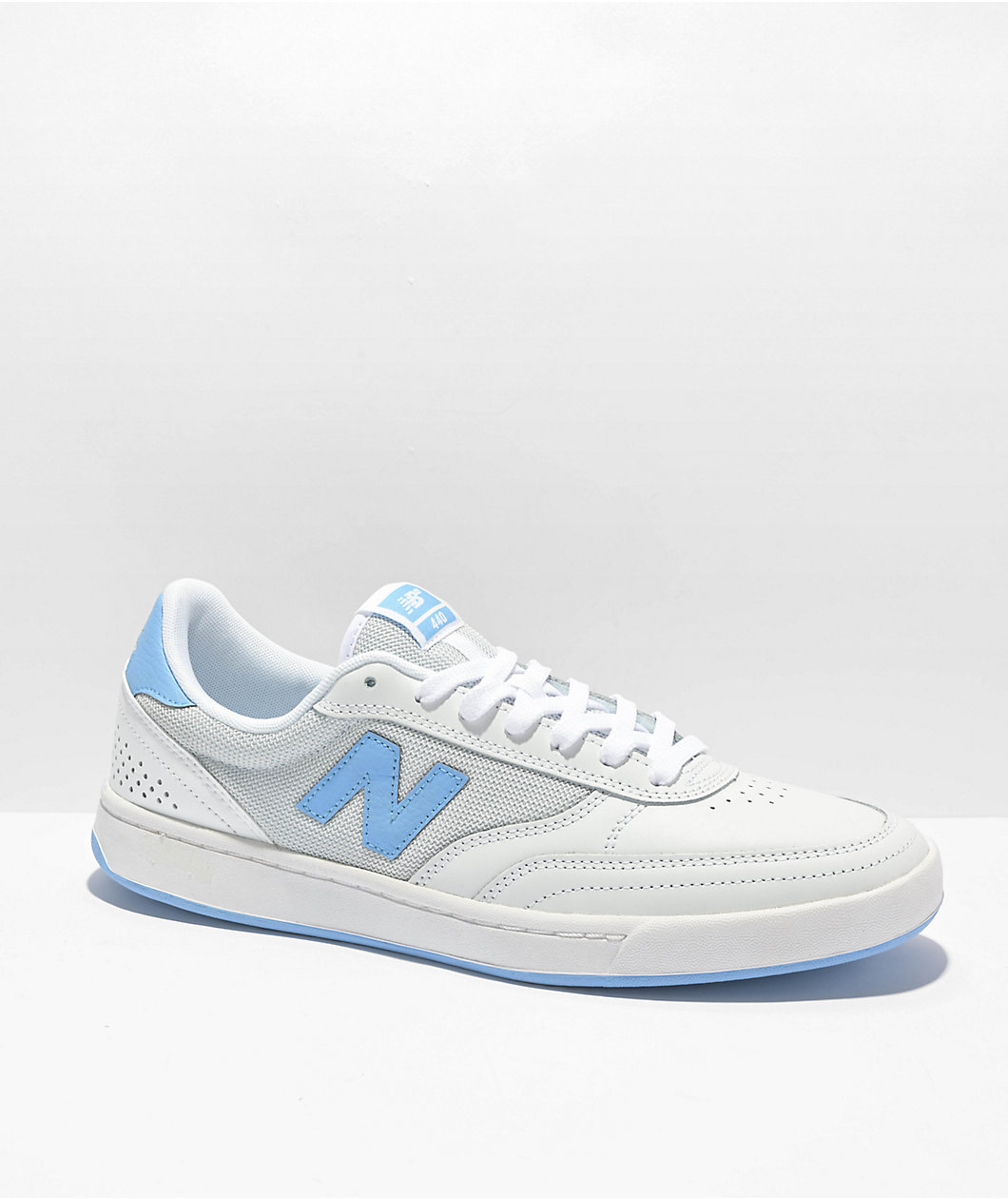 New Balance Numeric 440 White & Baby Blue Skate Shoes