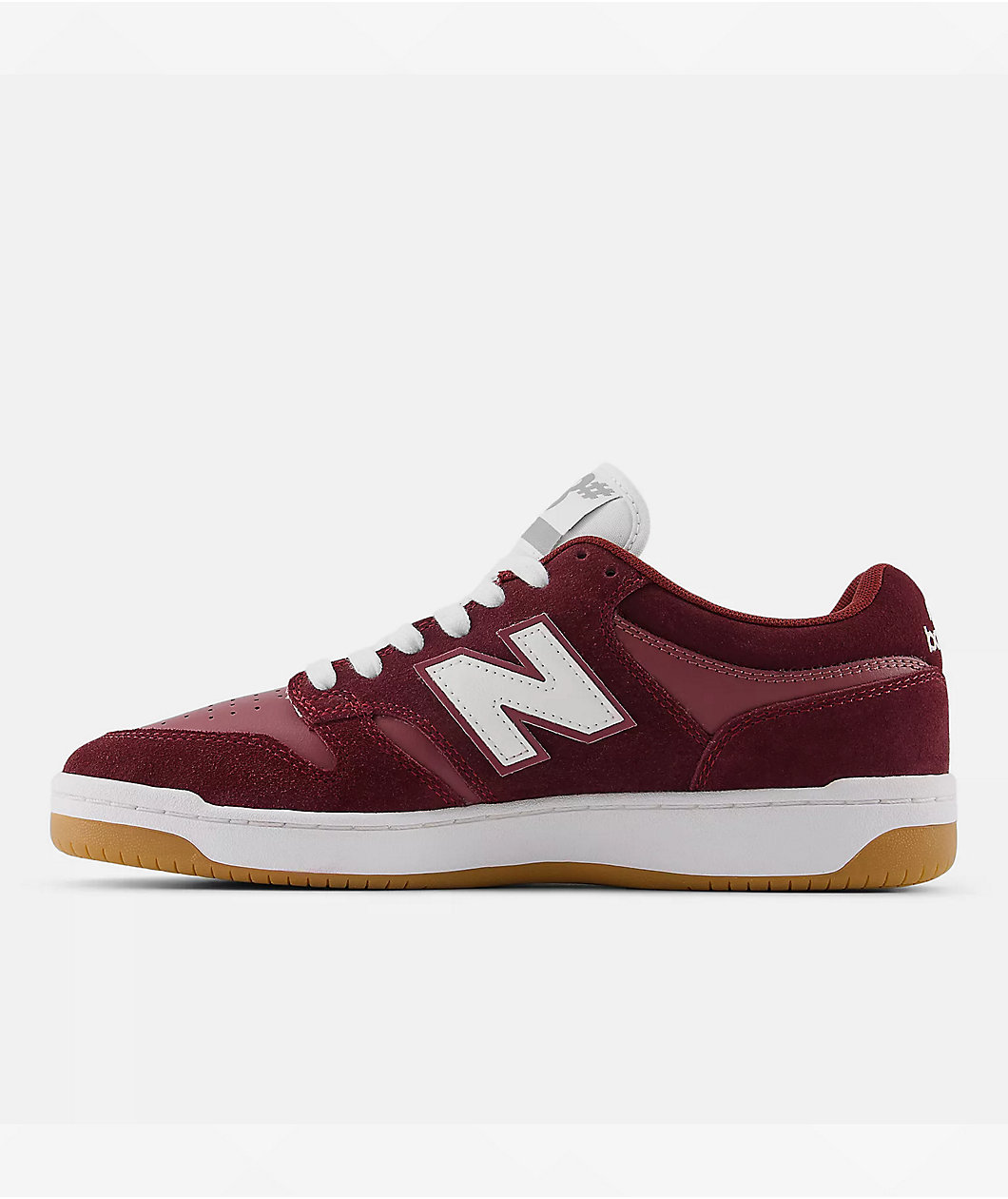 New Balance Numeric 480 Burgandy & White Skate Shoes