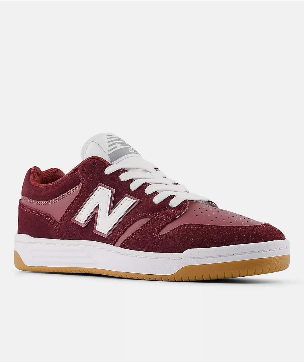 New Balance Numeric 480 Burgandy & White Skate Shoes