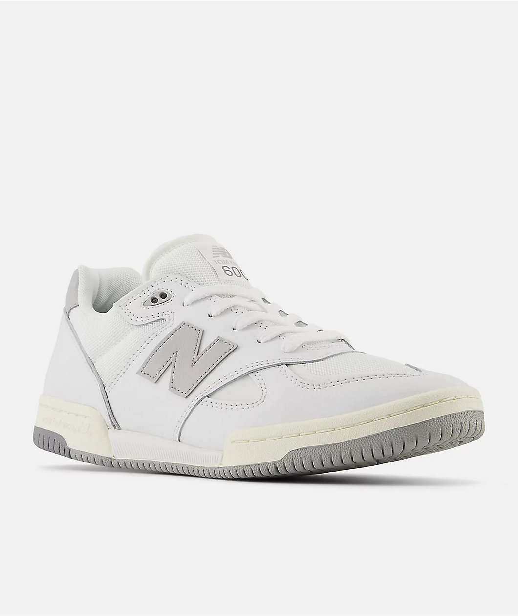 New Balance Numeric 600 White & Rain Cloud Skate Shoes