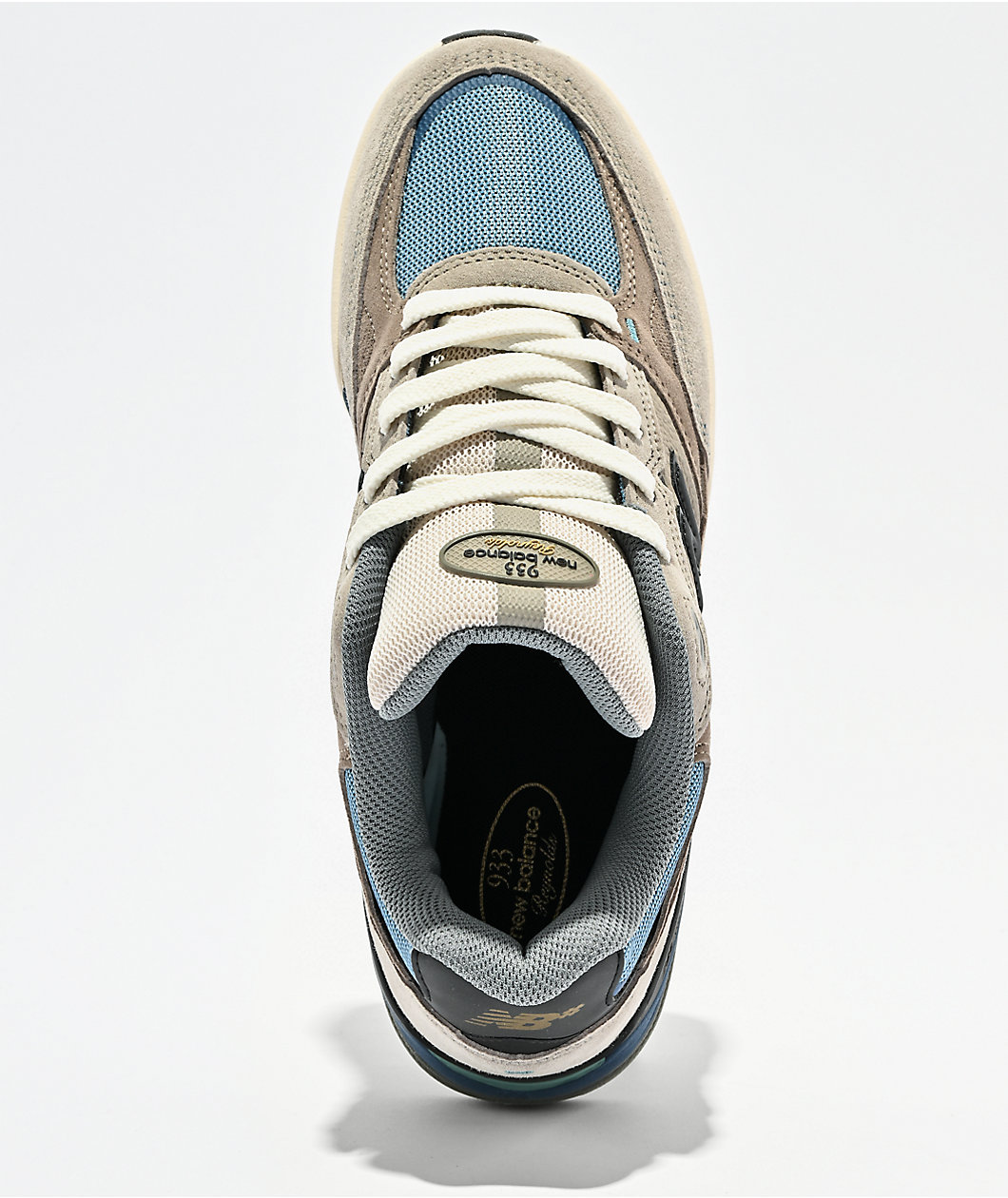 New Balance Numeric 933 Reynolds Mushroom & Light Blue Skate Shoes