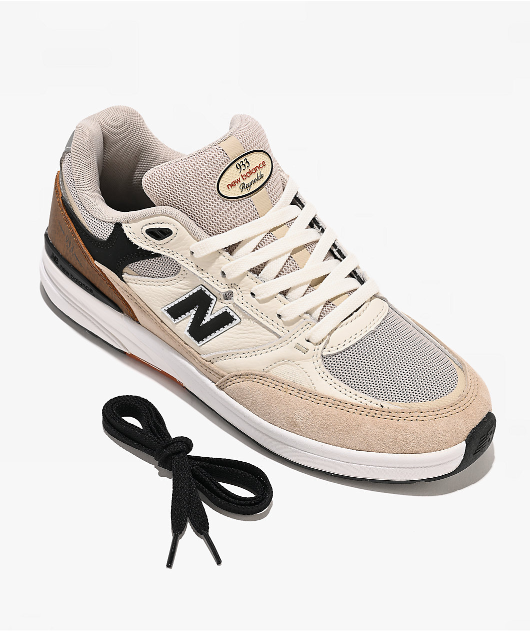 New Balance Numeric 933 Reynolds White & Brown Skate Shoes