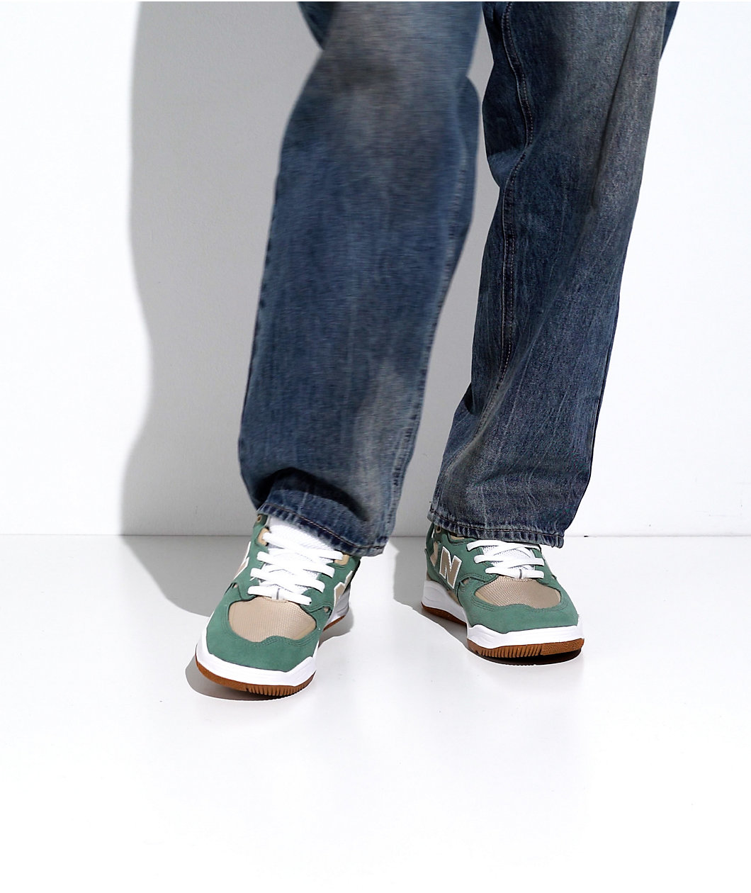 New Balance Numeric Tiago 1010 Sage & Tan Skate Shoes