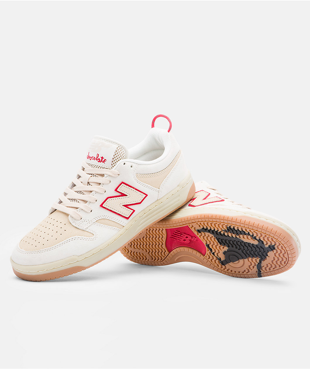 New Balance Numeric x Chocolate 480 Tan & Gum Skate Shoes