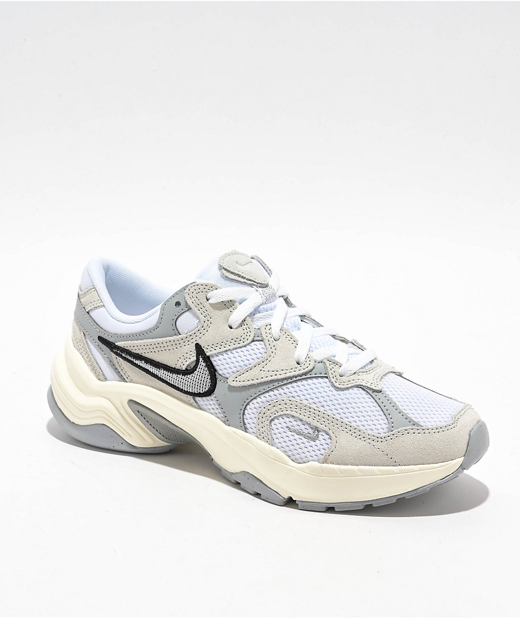 Nike AL8 White, Metallic Silver & Smoke Grey Shoes