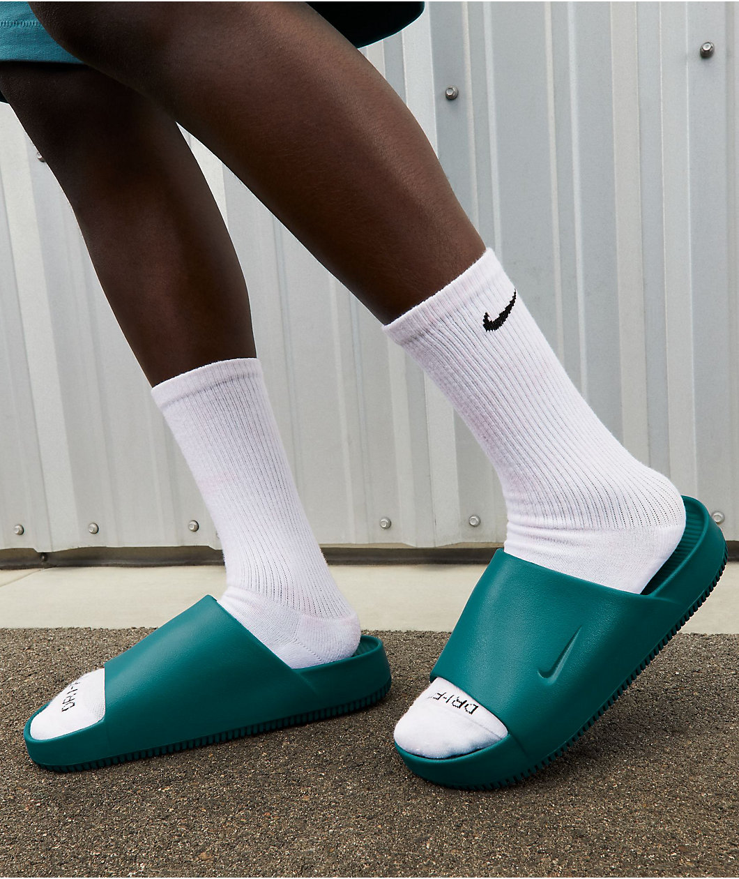 Nike Calm Geode Teal Slide Sandals