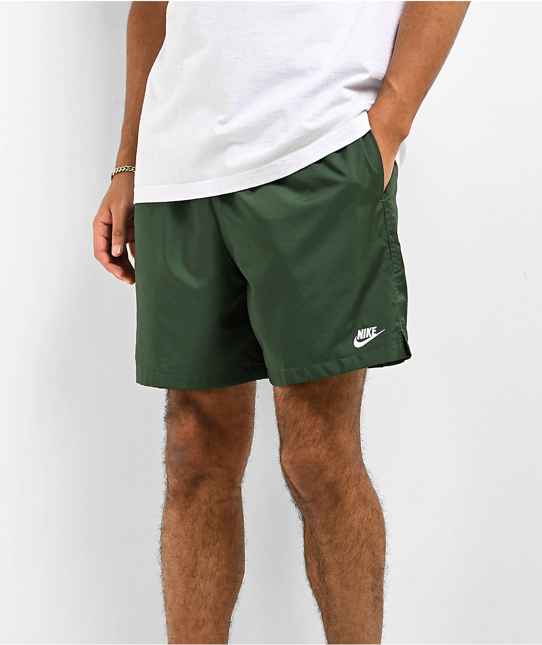 Nike Club Fir Green Woven Flow Shorts