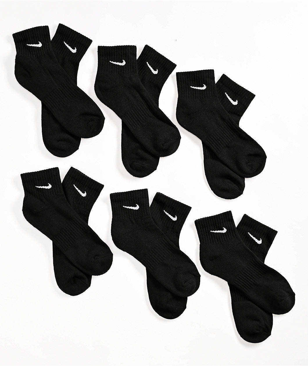 Nike Everyday Black 6 Pack Ankle Socks