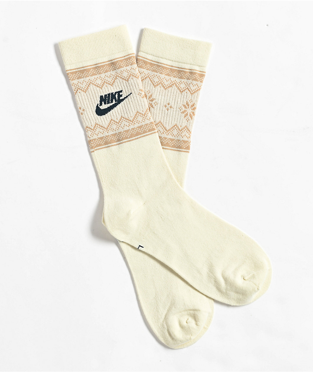 Nike Everyday Essential Fair Isle Coconut Crew Socks