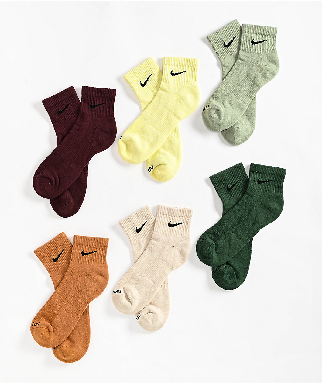 Nike Everyday Plus Cushioned Muted 6-Pack Ankle Socks