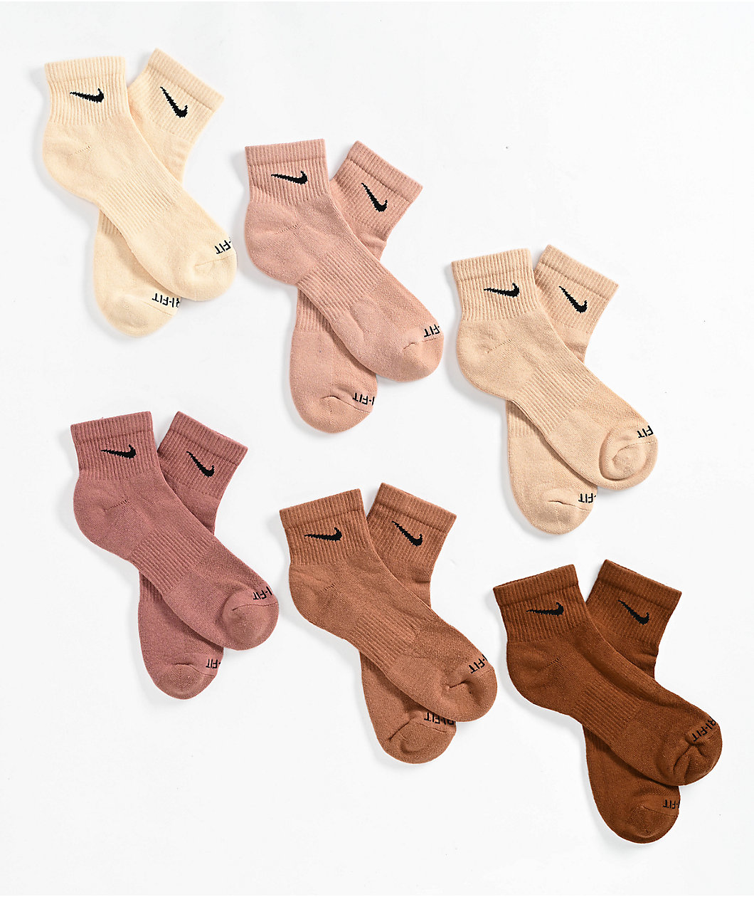 Nike Everyday Plus Cushioned Natural 6-Pack Ankle Socks