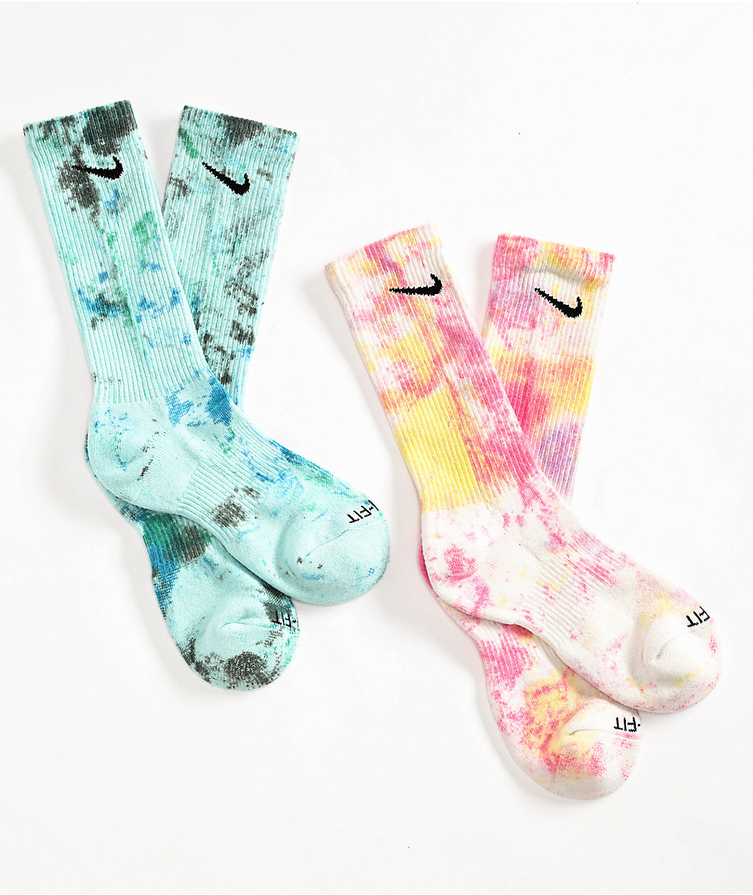 Nike Everyday Plus Tie Dye 2 Pack Crew Socks