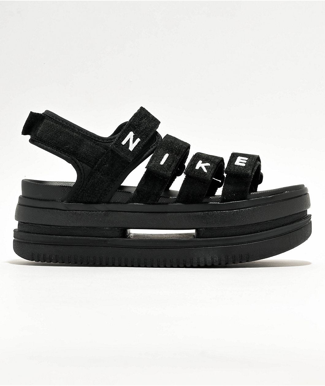 Nike Icon Classic SE Black & White Platform Sandals