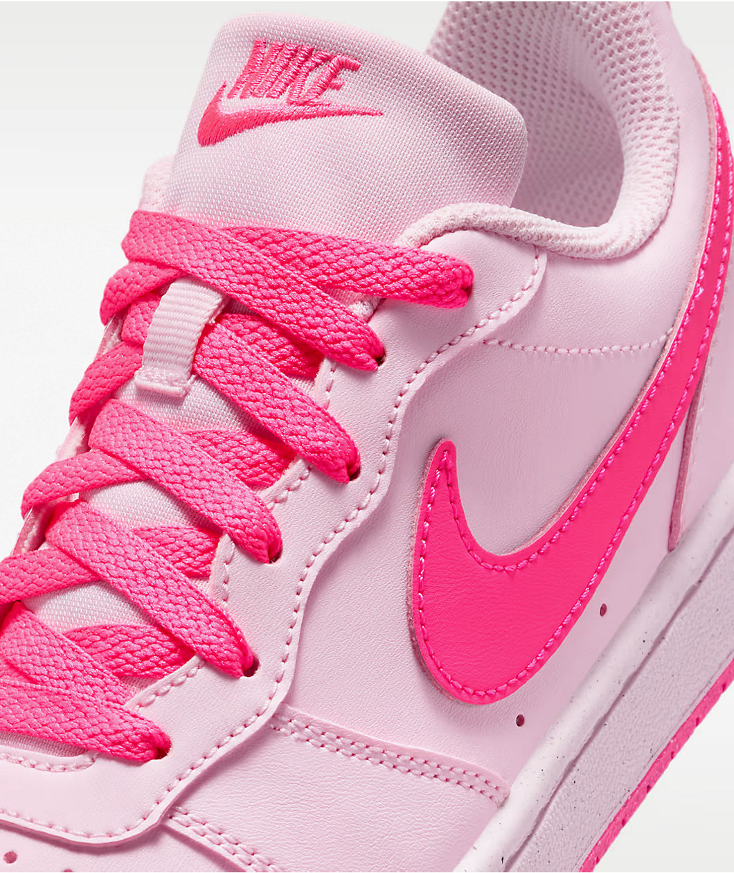Nike Kids Court Borough Low Recraft White & Hyper Pink Shoes