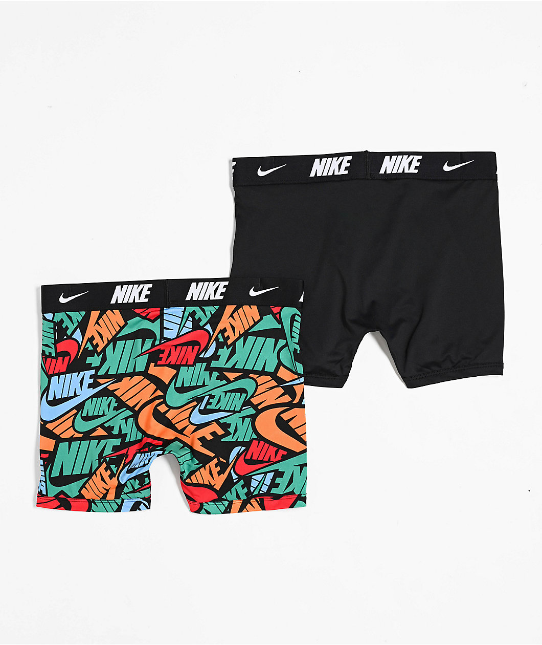Nike Kids Dri-FIT Essential Micro Black Logo 2-Pack Boxer Briefs
