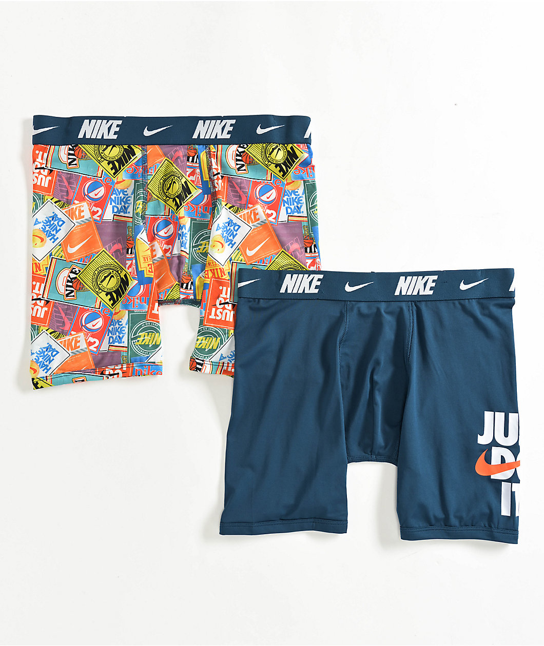 Nike Kids Dri-FIT Essential Micro Navy & Mix 2 Pack Boxer Briefs