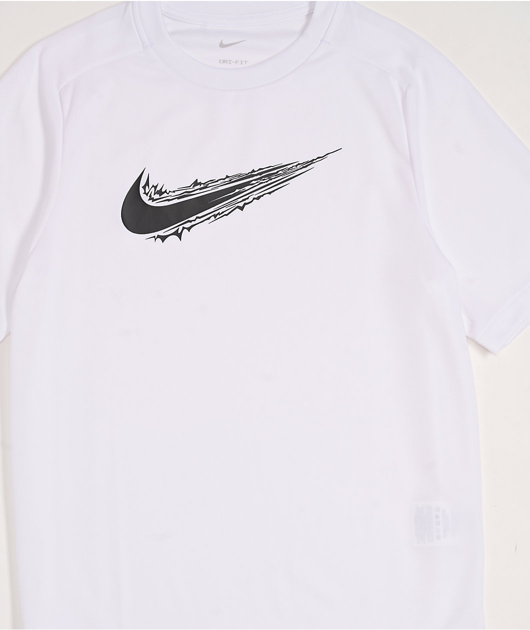 Nike Kids Dri-FIT Swoosh White T-Shirt