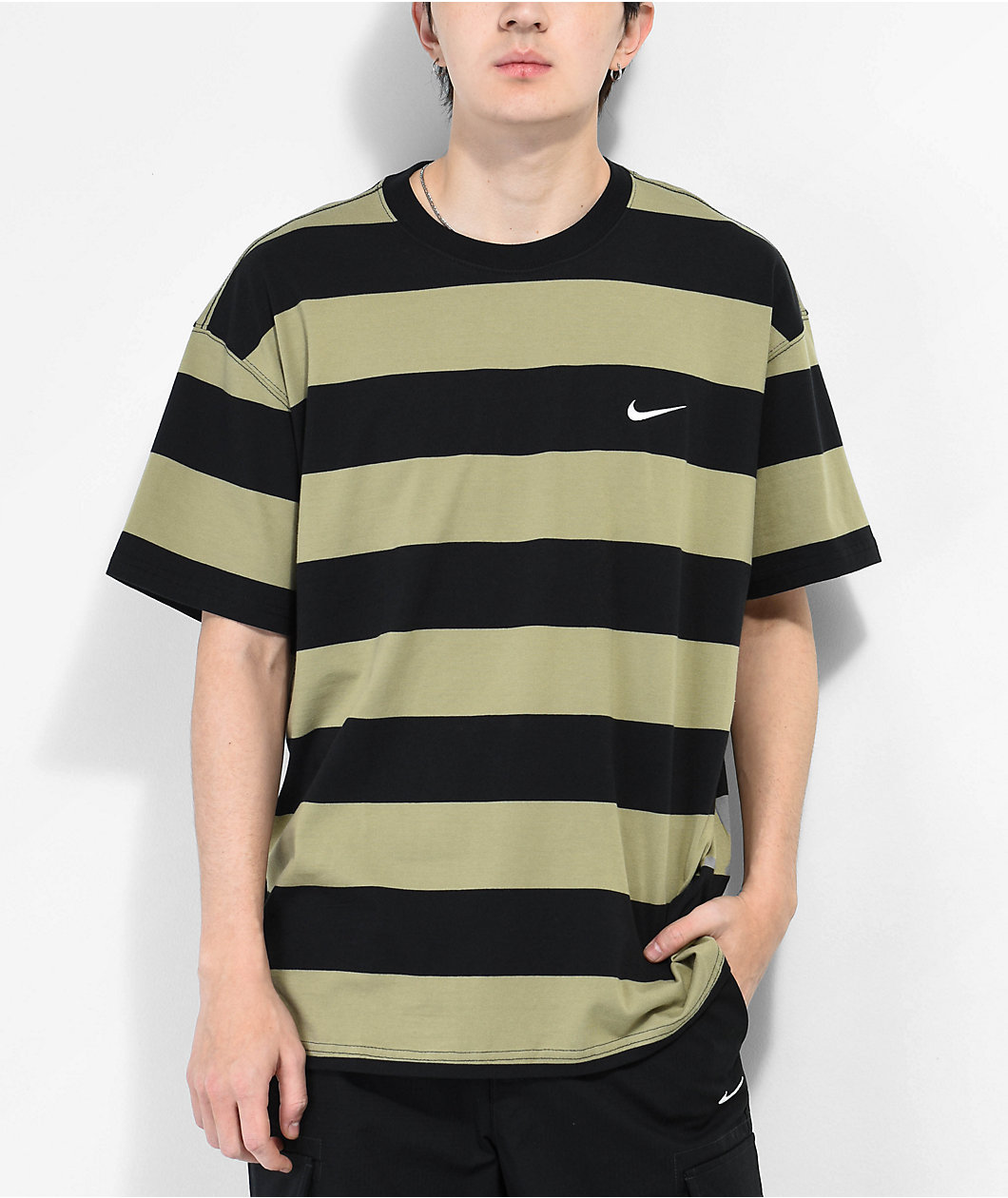 Nike Olive Stripe T-Shirt