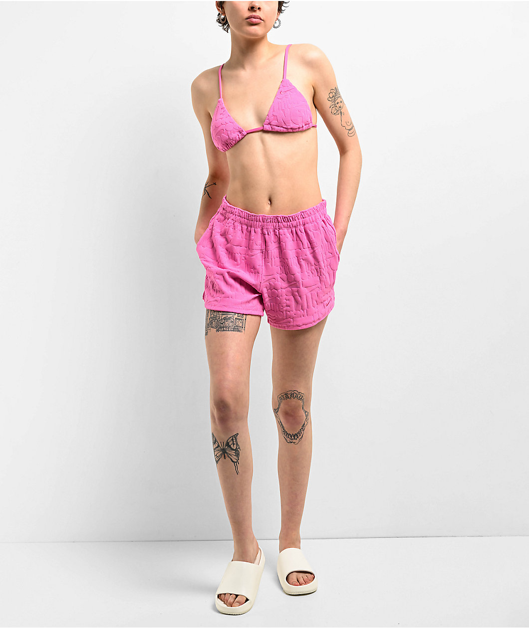 Nike Retro Flow Pink Cover Up Shorts