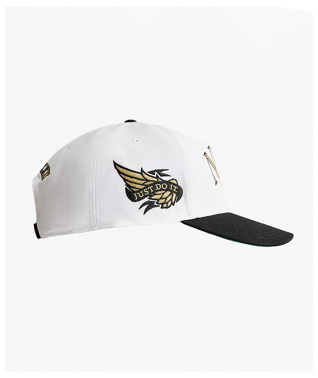 Nike Rise Structured A-Frame White & Black Snapback Hat