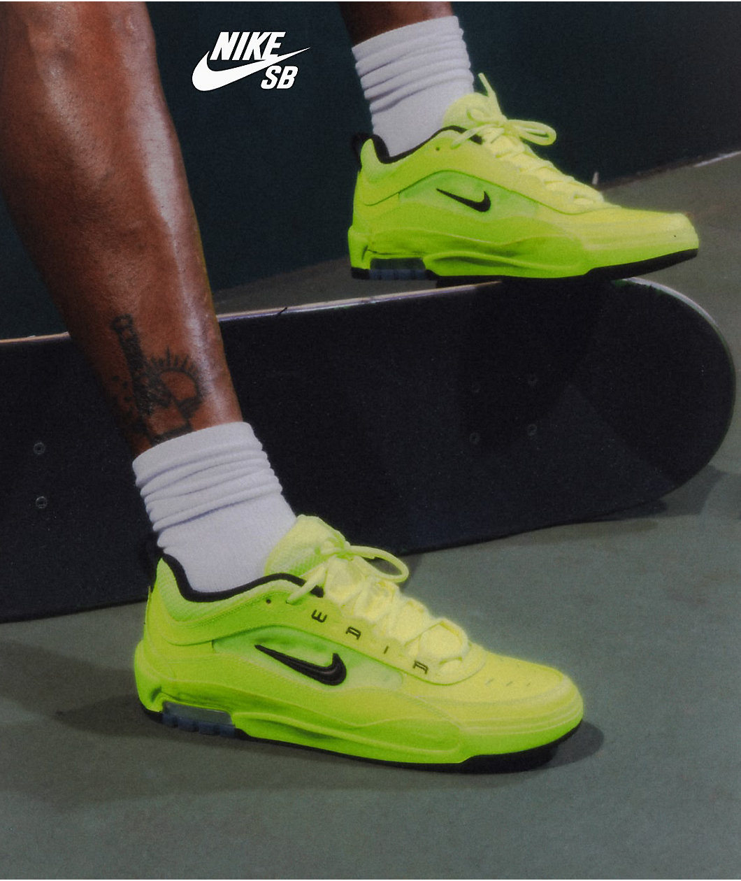 Nike SB Air Max Ishod PRM Volt & Black Skate Shoes