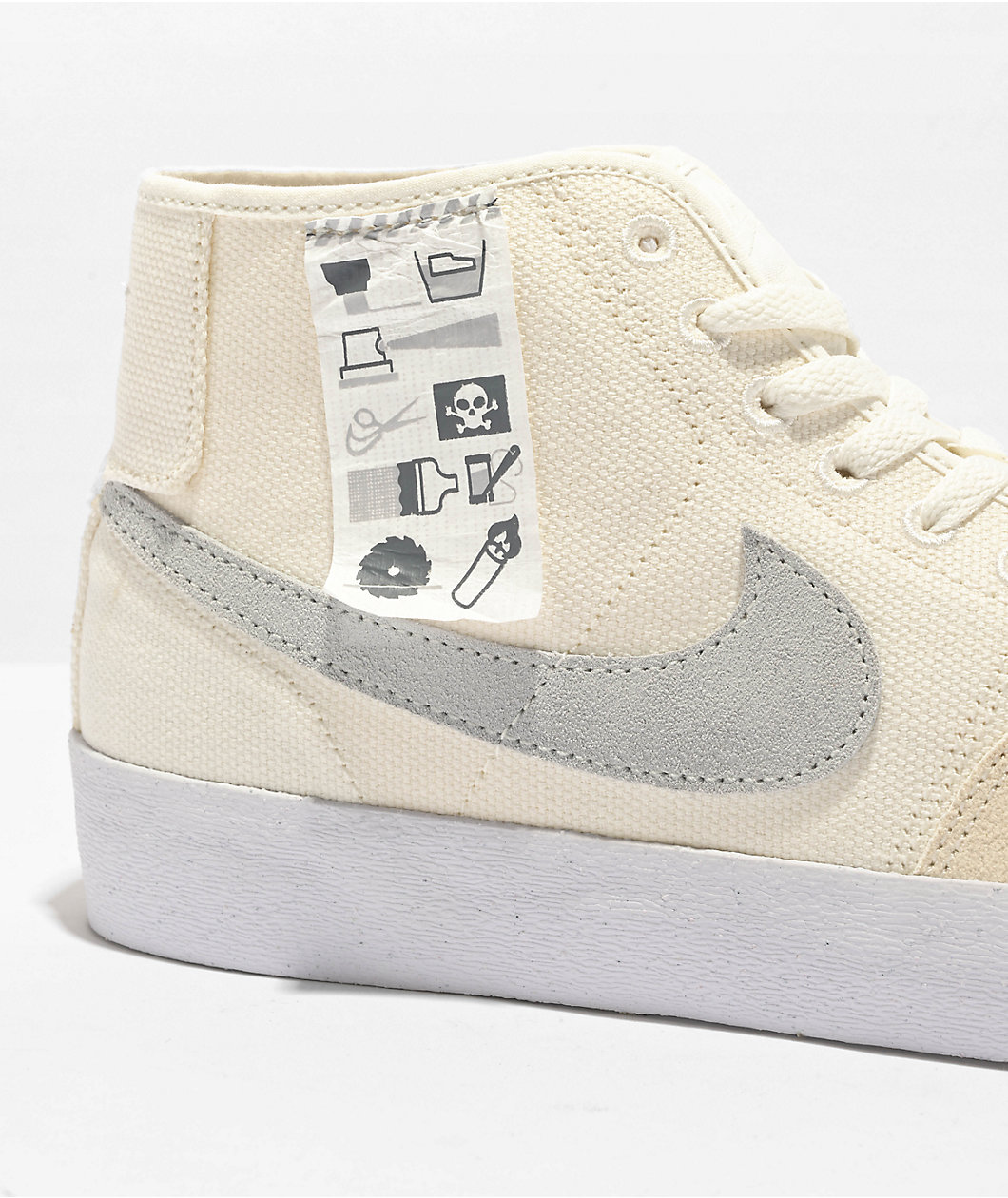 Nike SB BLZR Court Mid Summit White Skate Shoes
