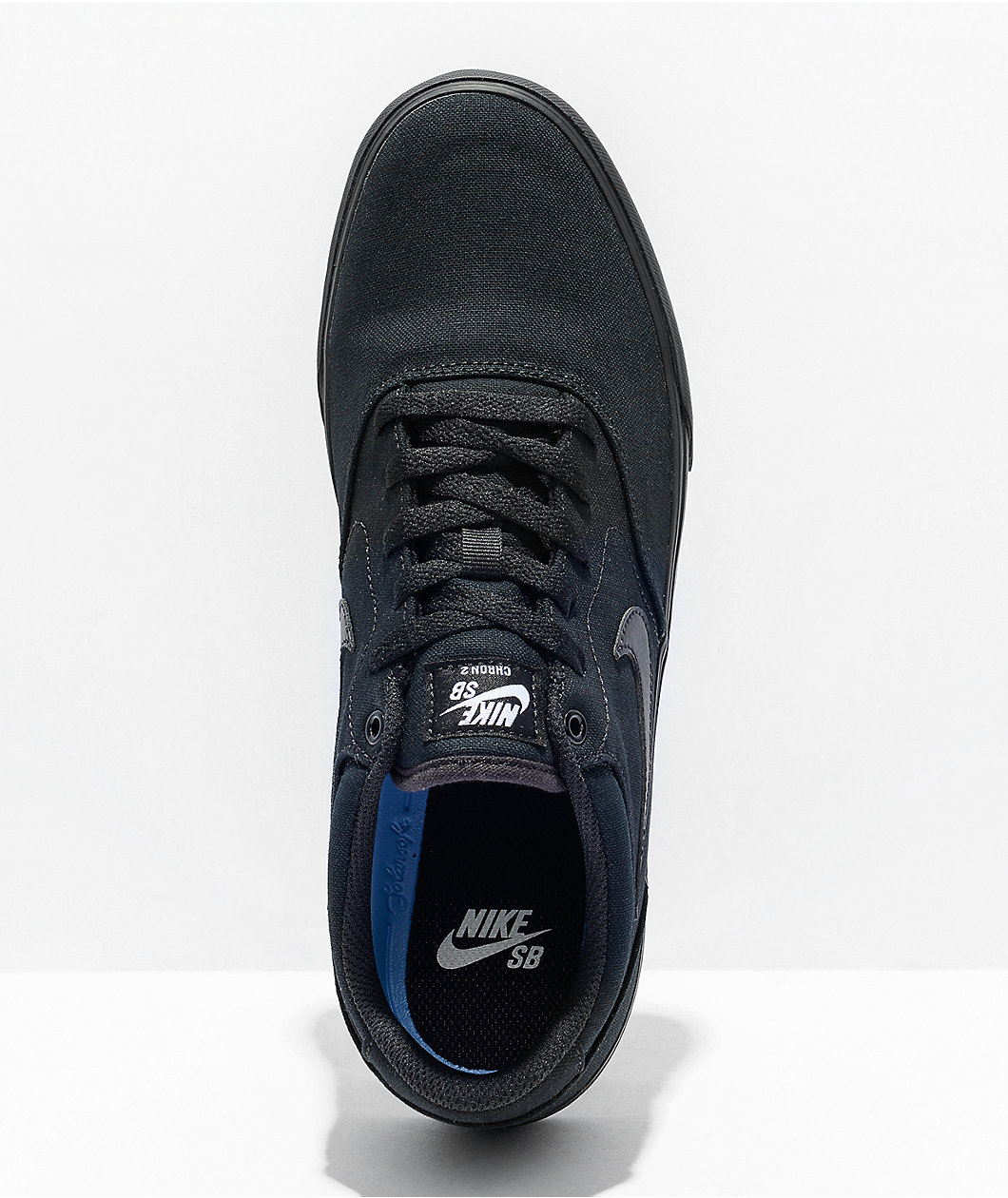 Nike SB Chron 2 Black Canvas Skate Shoes
