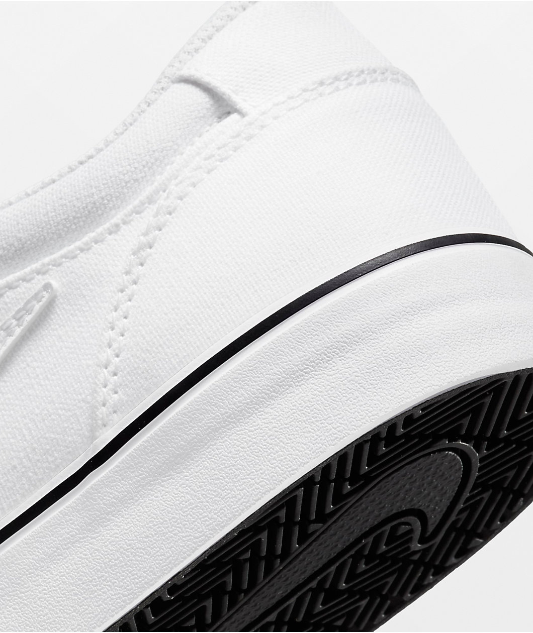 Nike SB Chron 2 White Canvas Skate Shoes