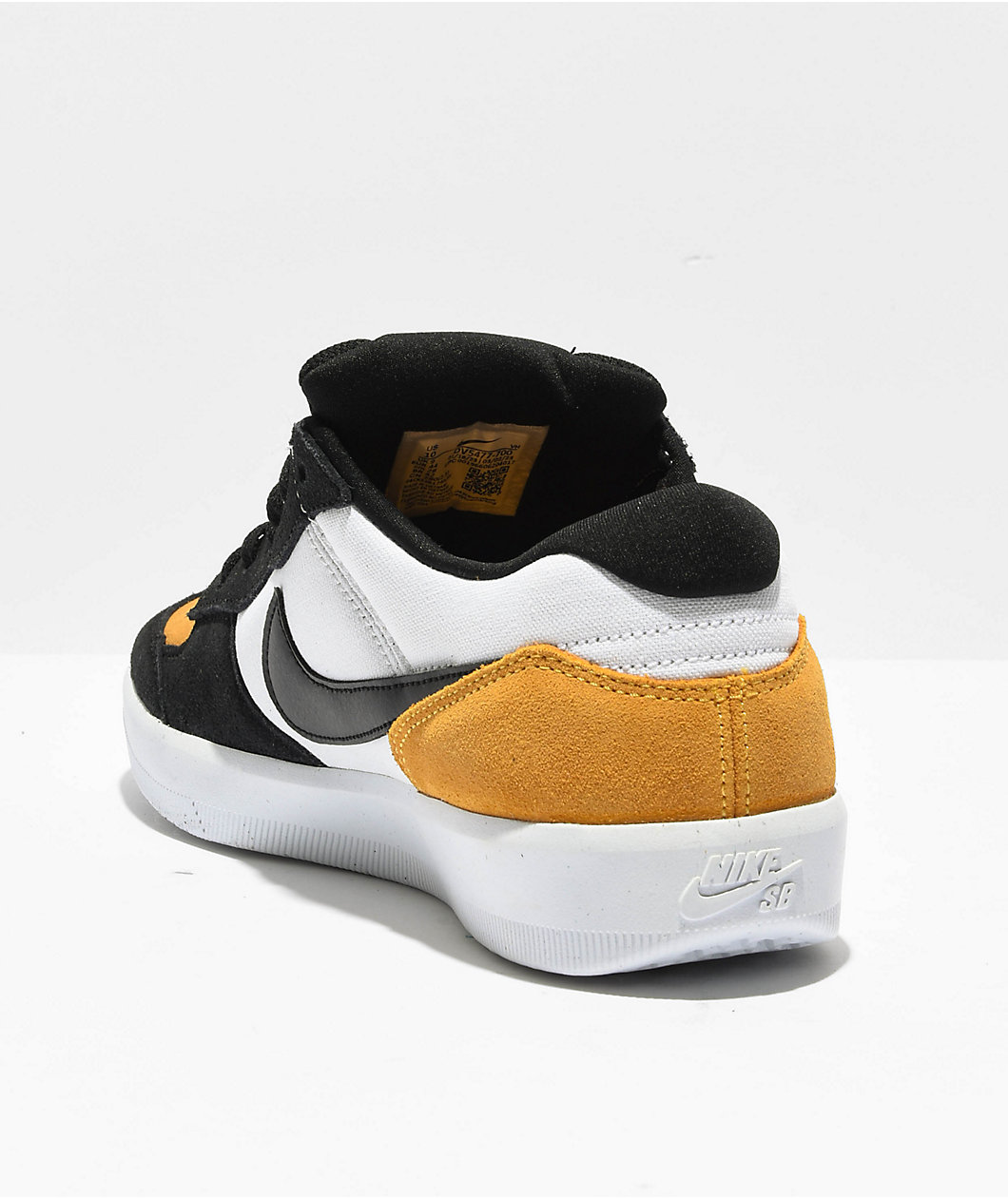 Nike SB Force 58 Gold, Black & White Skate Shoes